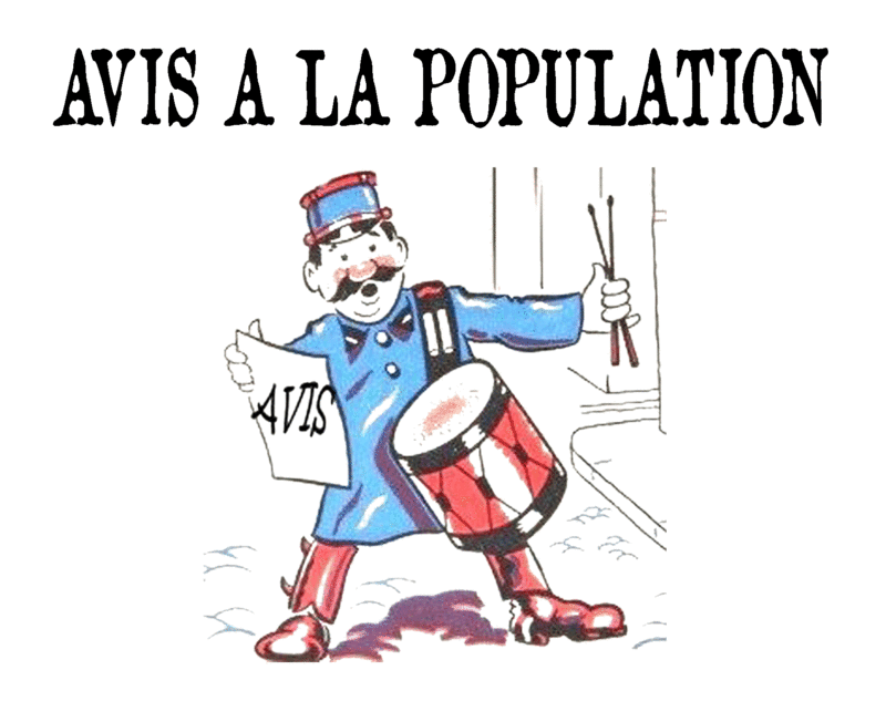 Avis à la population